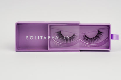 Solita Beauty Cloud reusable mink false lashes giving a flirty, fluttery but natural look.