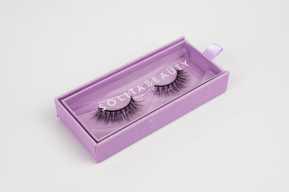 Solita Beauty Cloud reusable mink false lashes giving a flirty, fluttery but natural look.